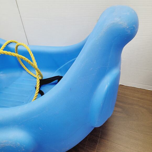 Blue Penguin Sled Pull Rope Seat Belt Strap - Complete with Eyes Vintage STEP 2 - Picture 6 of 15